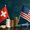 Symbolbild Pharmstandort Schweiz vs. USA
