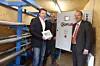 Die Projektbeteiligten der Abwasser-Wärmegewinnung. V.r.n. l.: Wolfgang Jaske, Geschäftsführer von Jaske & Wolf, Carsten Schneider, Produktmanager Facilities Pharmaserv und Thomas Janssen, Geschäftsführer Pharmaserv