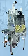 Hygienische Sackentleerstation mit integrierter Glovebox für die Zufuhr von Probiotika direkt in einen P-Series Vakuumabscheider