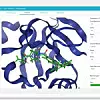 Interface der Software Aiddison von Merck, die ein Protein zeigt; Wirkstoffentwicklung, KI, maschinelles Lernen, Arzneimittel, Medikament, Moleküldesign