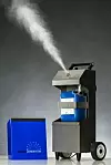 Aerosol-Generator zur Kaltvernebelung: Das hochfeine Aerosol gewährleistet eine sehr gute Verteilung des Desinfektionsmittels an allen zugänglichen Stellen